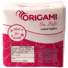 ORIGAMI SO SOFT TISSUE ROLL COCKTAIL NAPKINS 100N