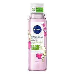 NIVEA NATURALLY GOOD SHOWER GEL LILY OF THE VALLEY  OIL 300ML
