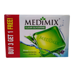 MEDIMIX CLEAR GLYCERIN DEEP HYDRATION SOAP 4X100G