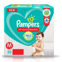PAMPERS ALL ROUND PROTECTION BABY DRY PANTS M 50nos