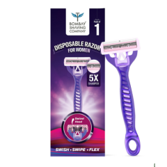 Bombay Shaving Company Disposable Razor For Women Swish Swipe Flex, 1 pc