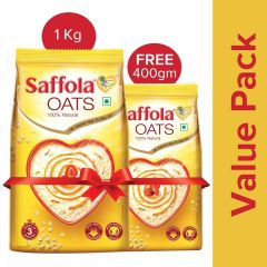 saffola oats, 1 kg with free saffola oats 400 gm (rs.36/- OFF ON MRP)